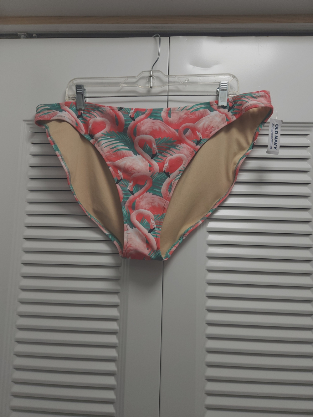 NWOT Old Navy Flamingo Print Bikini Swim Bottoms Women's XXL Tropical Beach